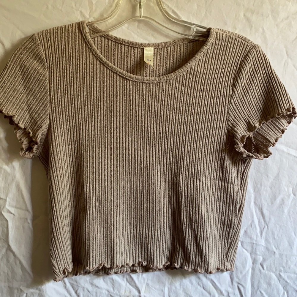 Tan crop top